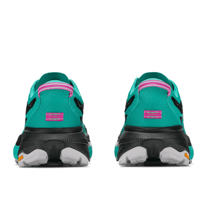 Hoka Mafate 5 Nero Electric Aqua - Scarpe Trail Running Donna