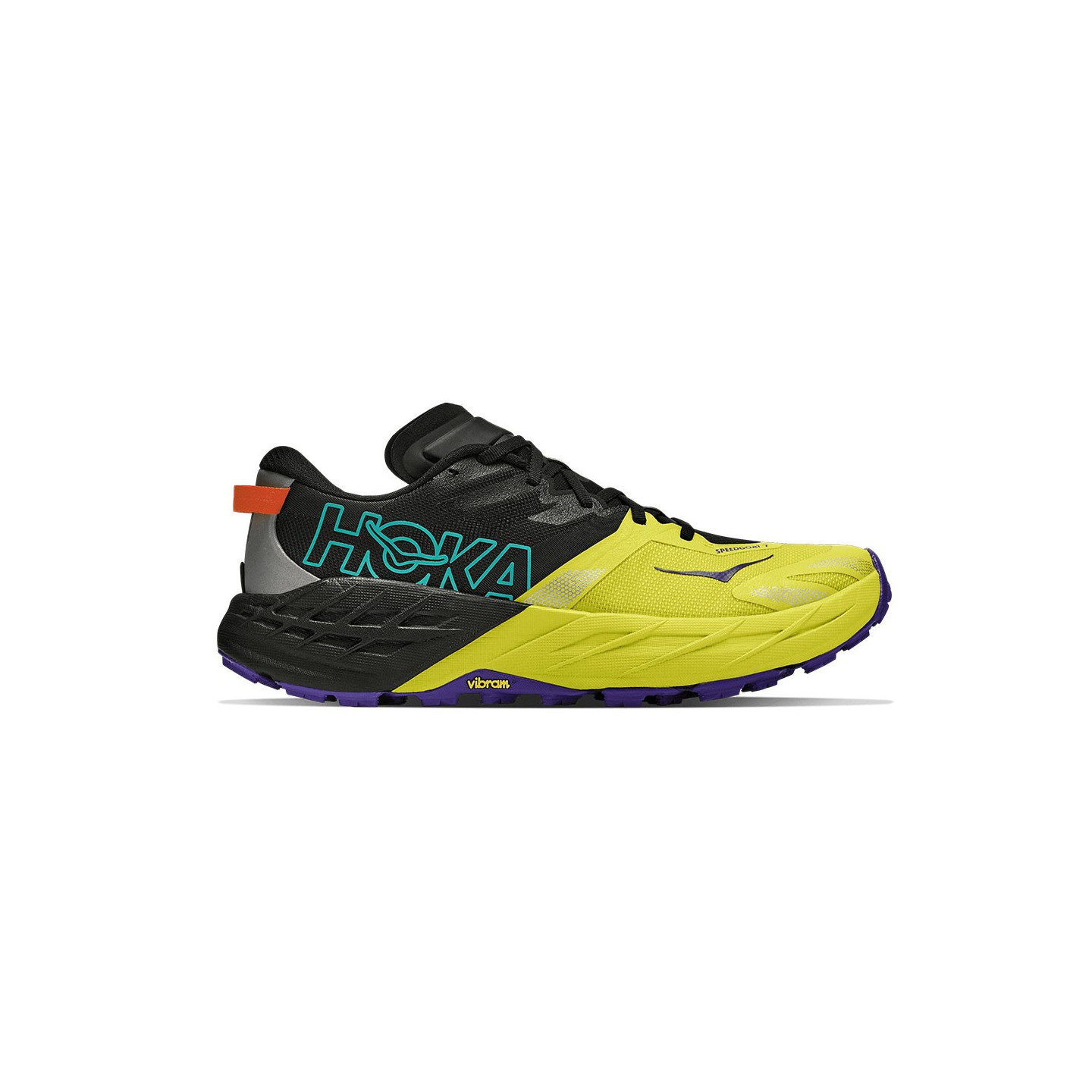 Scarpe Hoka Speedgoat 7 Nero Giallo AW26, Taglia EU 45 1/3 - Immagine 2