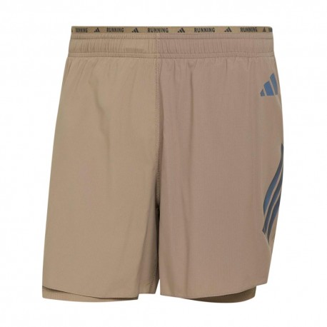 ADIDAS Pantaloncini Running Adi365 Iconic 2In1 Brown Uomo S