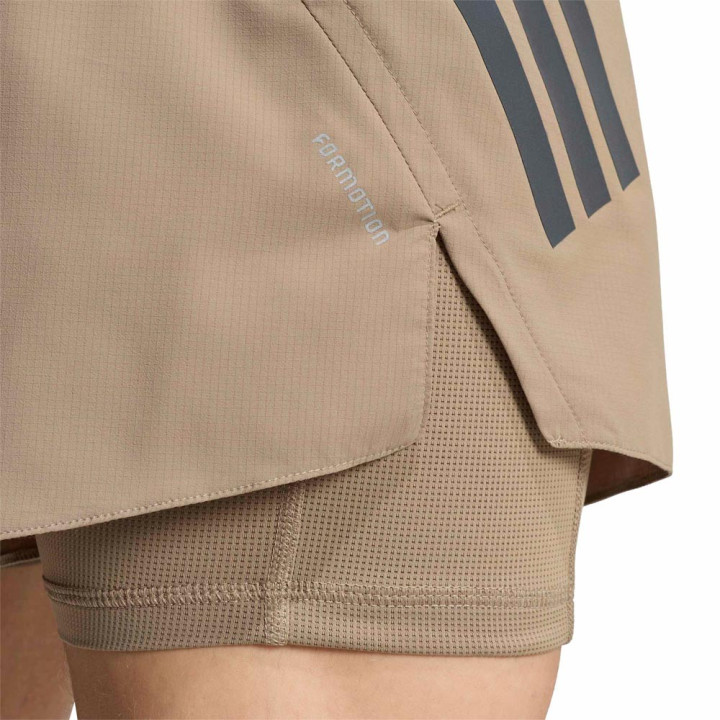 ADIDAS Pantaloncini Running Adi365 Iconic 2In1 Brown Uomo