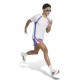 ADIDAS T-shirt Running Adizero Archive Bianco Viola Uomo