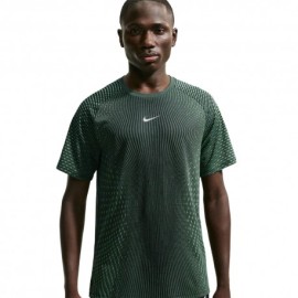 Nike T-shirt Running Af Stride Nero Verde Spark Argento Uomo