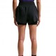 Nike Pantaloncini Running Flow Df Hr 2In1 Nero Argento Donna