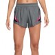 Nike Pantaloncini Running Aeroswift Gx 3" Grigio Rosa Donna