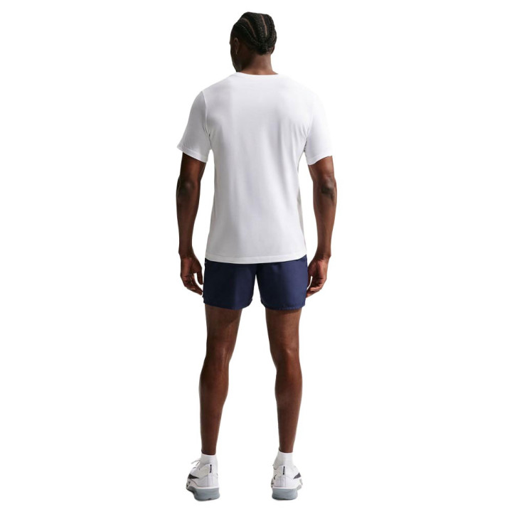 Nike Pantaloncini Running Miler 5" Df Blu Navy Argento Uomo