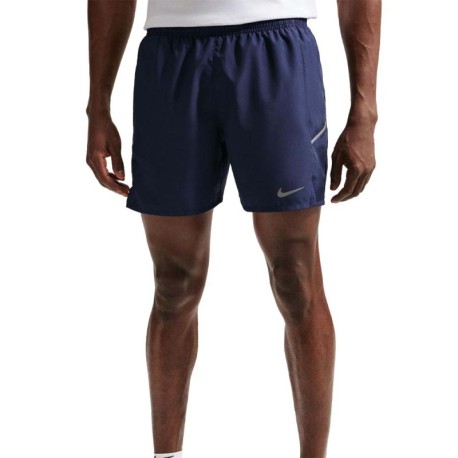 Nike Pantaloncini Running Miler 5" Df Blu Navy Argento Uomo
