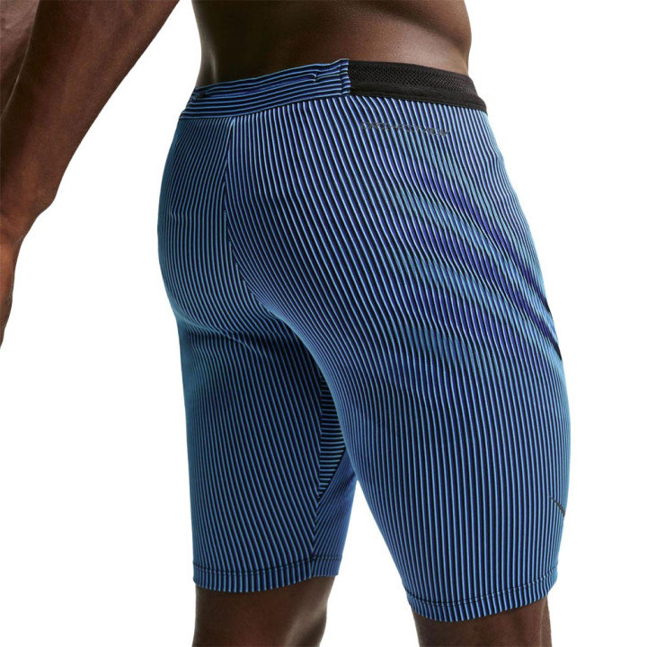Nike Pantaloncini Running Tight Areoswift Aop Blu Nero Uomo