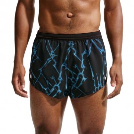 Nike Pantaloncini Running Areoswift Aop 2" Nero Bianco Uomo