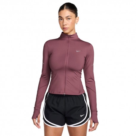 Nike Giacca Running Swift Full Zip Rosa Smoke Argento Donna