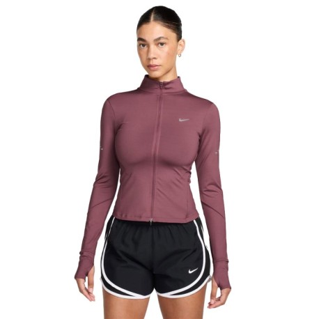 Nike Giacca Running Swift Full Zip Rosa Smoke Argento Donna