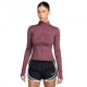 Nike Giacca Running Swift Full Zip Rosa Smoke Argento Donna