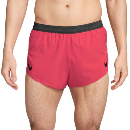 Nike Pantaloncini Running Aeroswift Adv 3" Rosso Nero Uomo