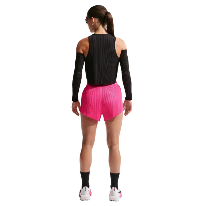 Nike Pantaloncini Running Aeroswift Adv 3" Rosa Nero Donna