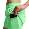 Nike Pantaloncini Running Swift 2In1 Verde Argento Donna