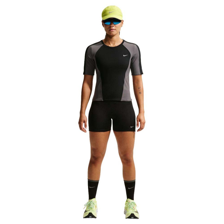 Nike Pantaloncini Running Tight Tempo Nero Argento Donna