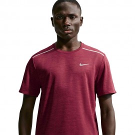Nike T-shirt Running Miler Tough Rosso Mystic Dates Uomo