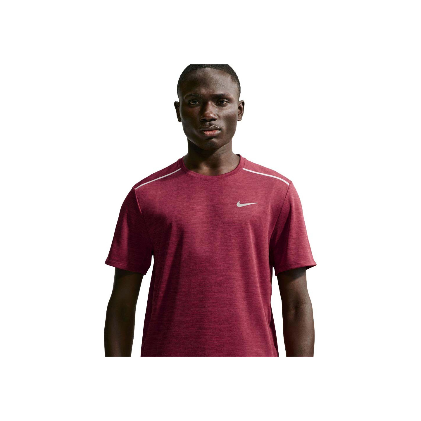 Nike Uomo Rosso Miler - Magliette - Taglia Xl - Poly Woven - Immagine 3