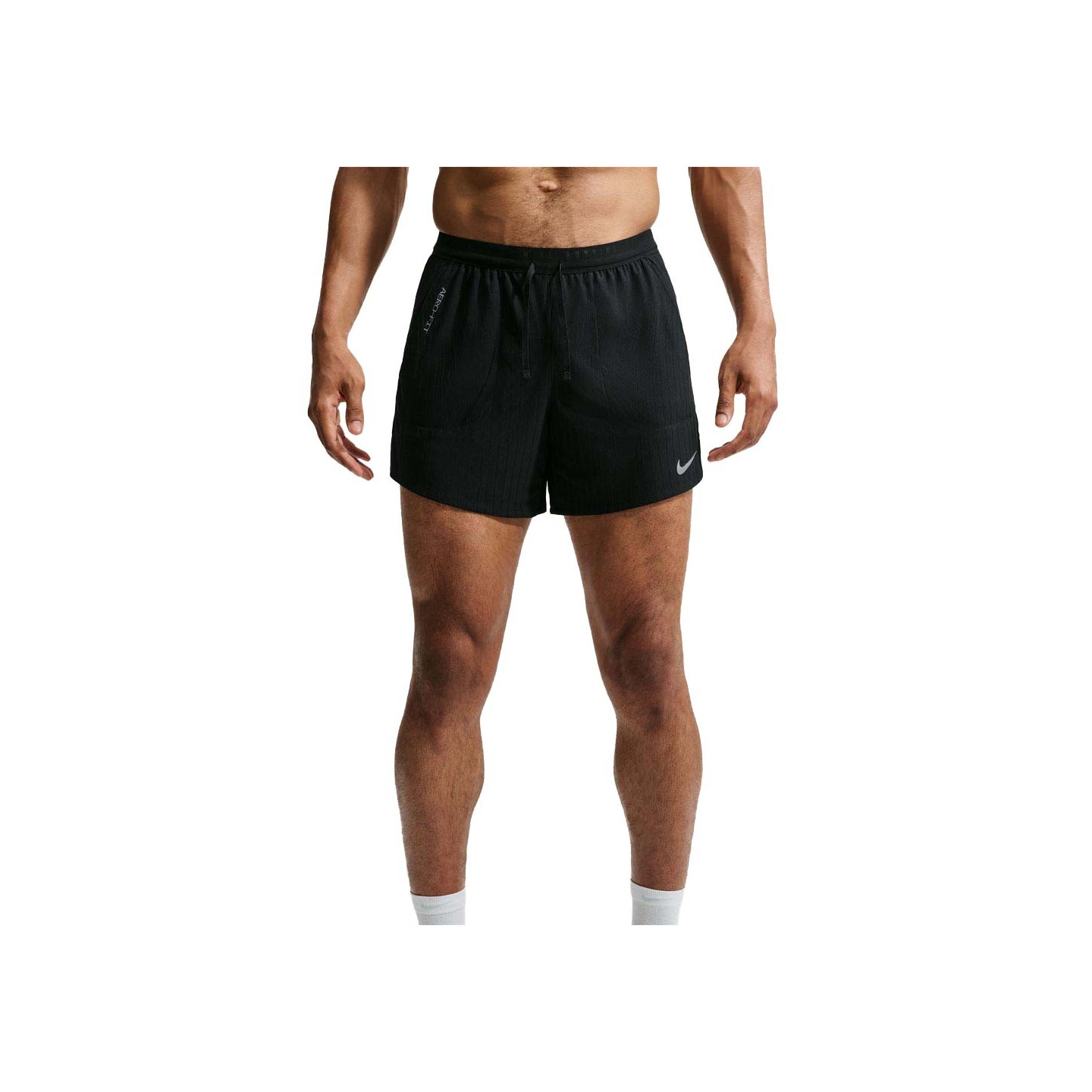 Nike Pantaloncini Running Af Stride 5" Nero Argento Uomo S