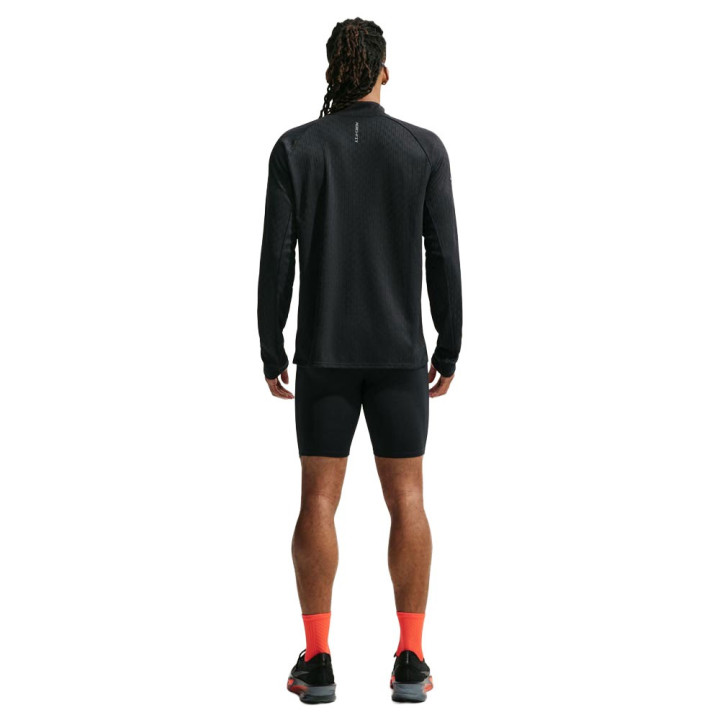 Nike Maglia Runningip Mid Layer Stride Nero Argento Uomo