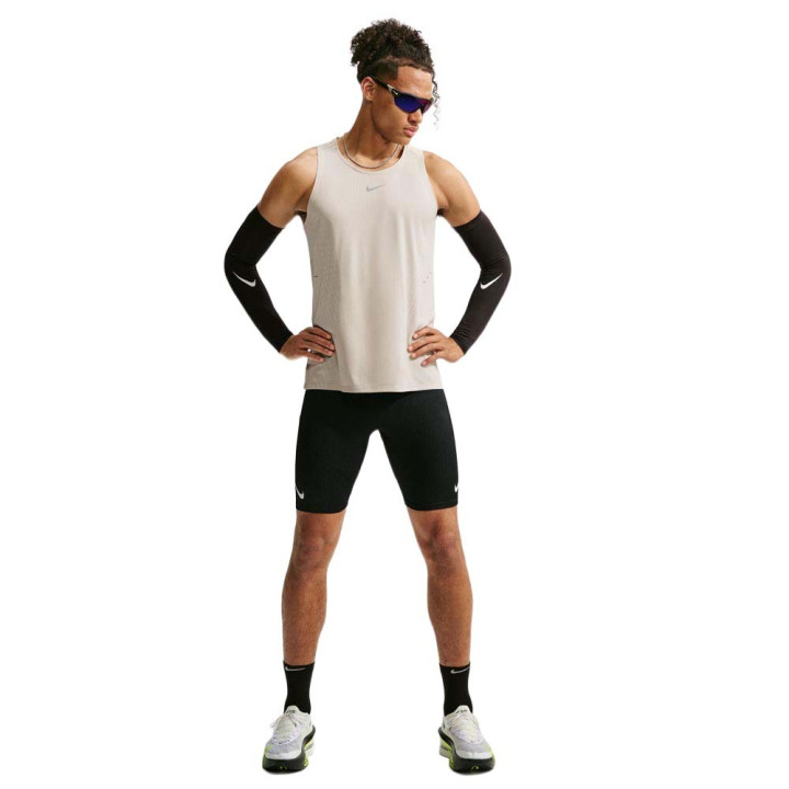 Nike Canotta Areo-Fit Stride Cream Ii Sail Argento Uomo