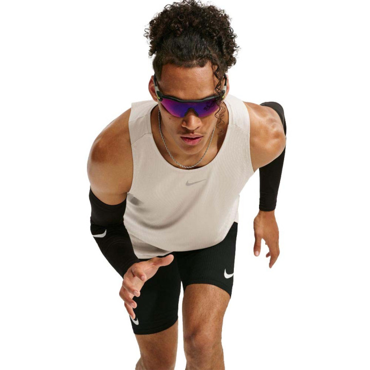 Nike Canotta Areo-Fit Stride Cream Ii Sail Argento Uomo