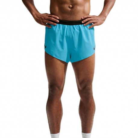 Nike Pantaloncini Running Aeroswift Adv 3"Azzurro Uomo