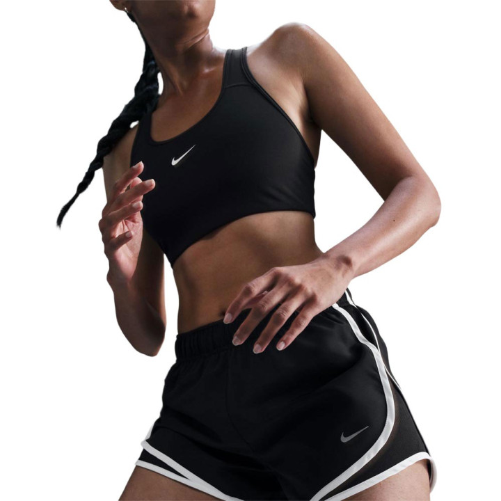 Nike Pantaloncini Running Tempo Run Nero Argento Donna