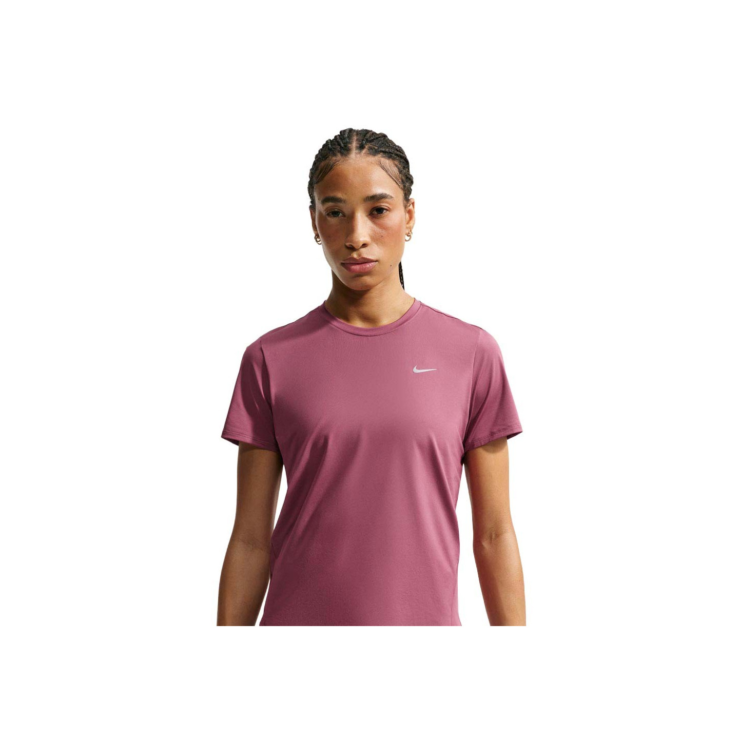 Nike Maglia Running Df Swift Rosa Smoke Argento Donna S