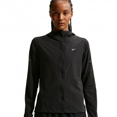 Nike Giacca Running Swift Packable Nero Argento Donna