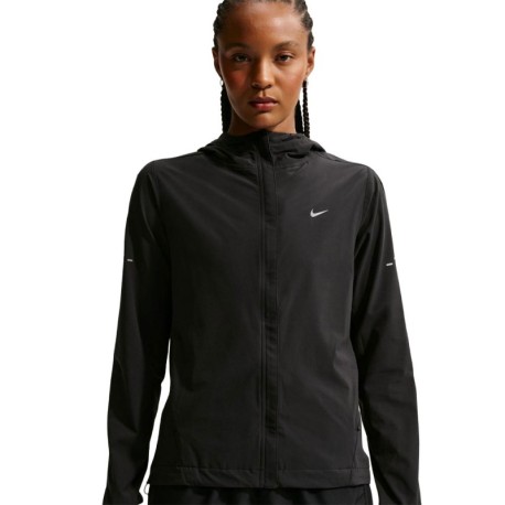 Nike Giacca Running Swift Packable Nero Argento Donna