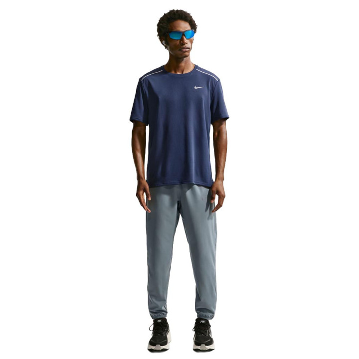 Nike T-shirt Running Miler Midnight Navy Argento Uomo