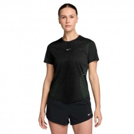 Nike T-shirt RunningAero-Fit Swift Nero Verde Donna
