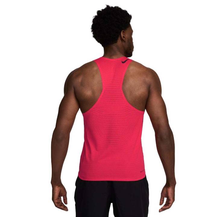 Nike Canotta Aeroswift Adv Fusion Rosso Nero Uomo