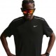 Nike T-shirt Running Miler Nero Argento Uomo
