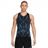 Nike Canotta Areoswift Aop Nero Bianco Uomo