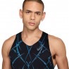 Nike Canotta Areoswift Aop Nero Bianco Uomo