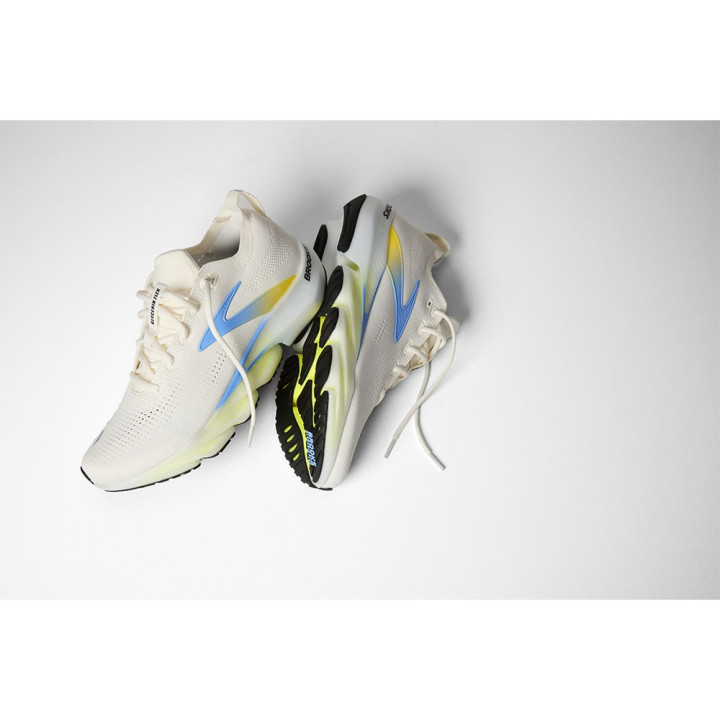 Brooks Glycerin Flex Bianco Cyber Giallo - Scarpe Running Uomo