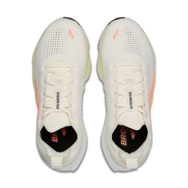 Brooks Glycerin Flex Bianco Peach - Scarpe Running Donna