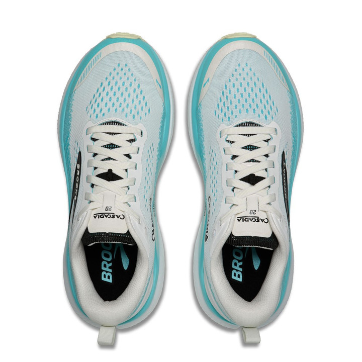 Brooks Cascadia 20 Bianco Blue Nero - Scarpe Trail Running Uomo