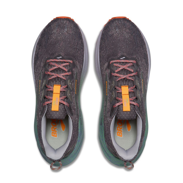 Brooks Ghost Trail Shark Jade Arancio - Scarpe Trail Running Donna