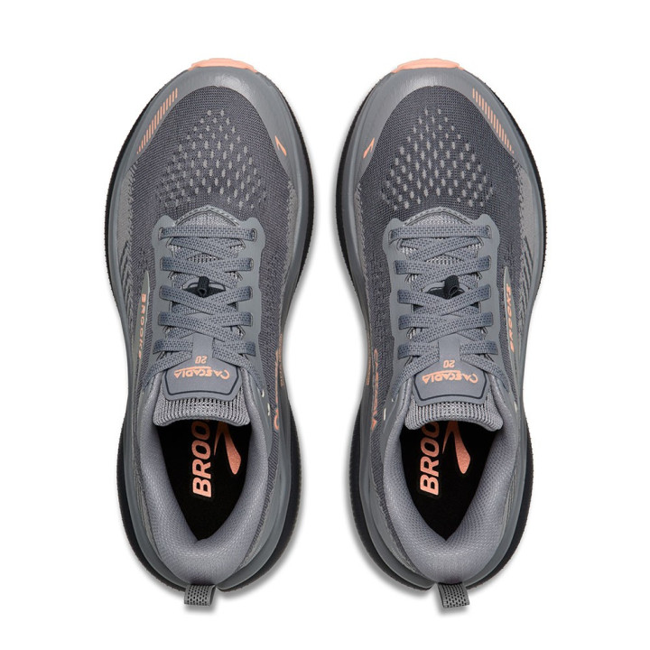 Brooks Cascadia 20 Grigio Grigio Peach - Scarpe Trail Running Donna