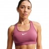 Nike Swoosh Reggiseno Sportivo Medium Support Bordeaux Donna