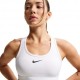 Nike Swoosh Reggiseno Sportivo Medium Support Bianco Donna