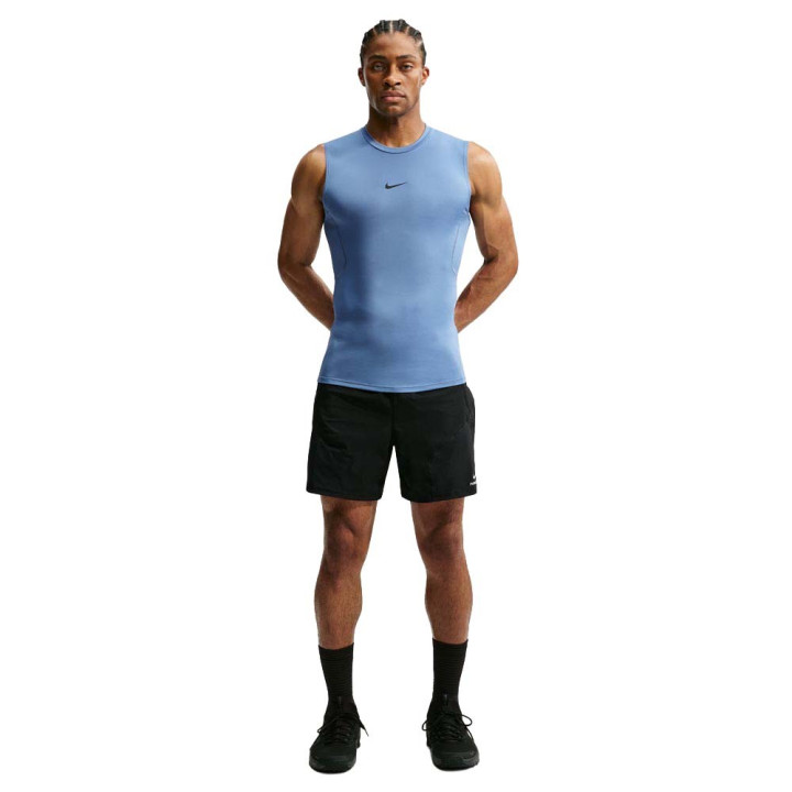 Nike Pro Canotta Palestra Blu Uomo