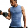 Nike Pro Canotta Palestra Blu Uomo