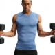 Nike Pro Canotta Palestra Blu Uomo
