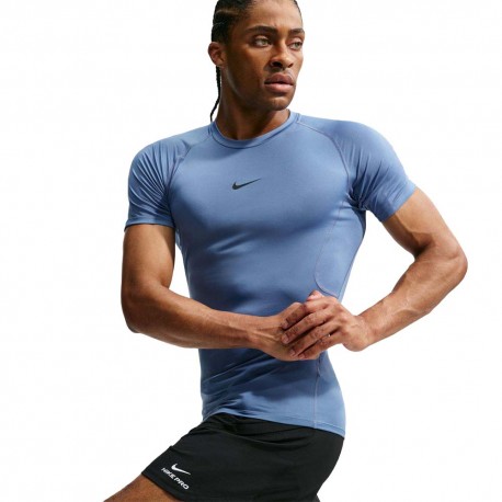 Nike Pro Maglietta Palestra Blu Uomo S