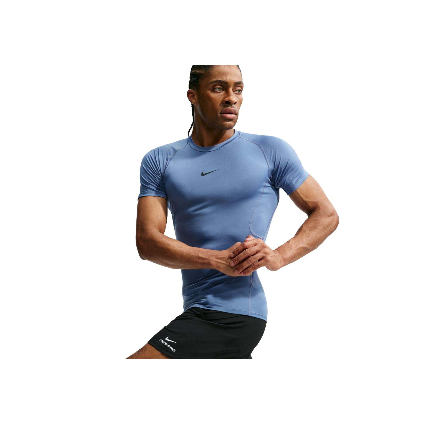 Nike Pro Maglietta Palestra Blu Uomo M