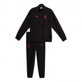 Puma Tuta Calcio Ac Milan Ftbl Ess Woven Nero Rosso Uomo