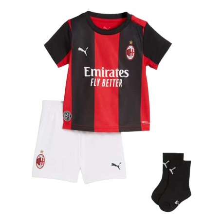 Puma Completo Calcio Neonato Ac Milan Home 26 27 Nero Rosso Uomo